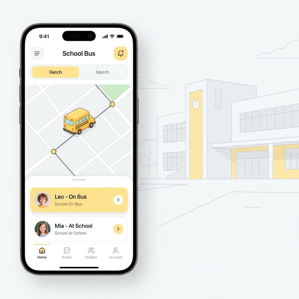 SchoolRider Friendly App View