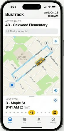 SchoolRide Mobile App Preview